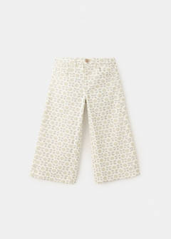 Floral culotte jeans — Ecru 2