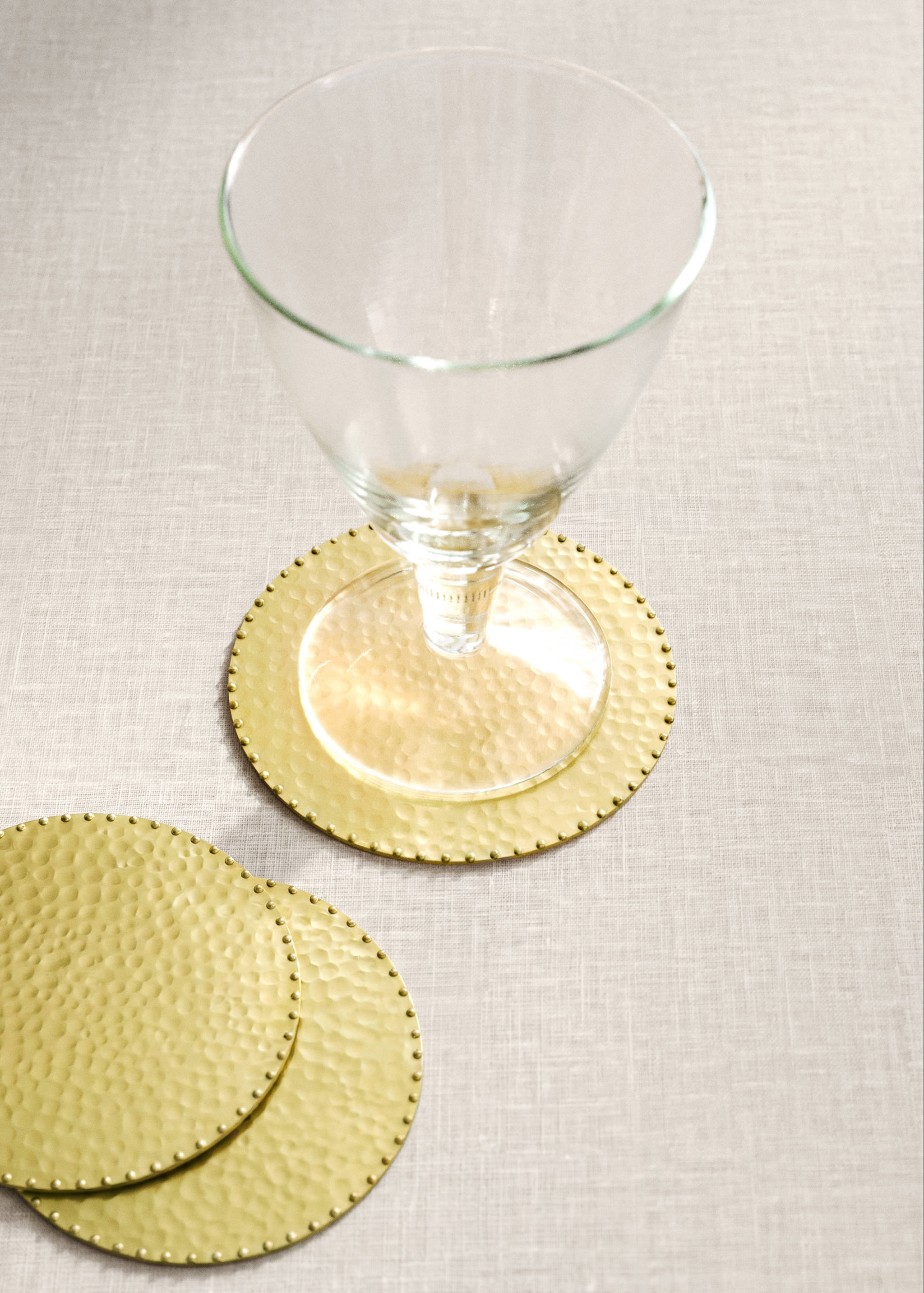 Stainless steel textured coasters - General plane