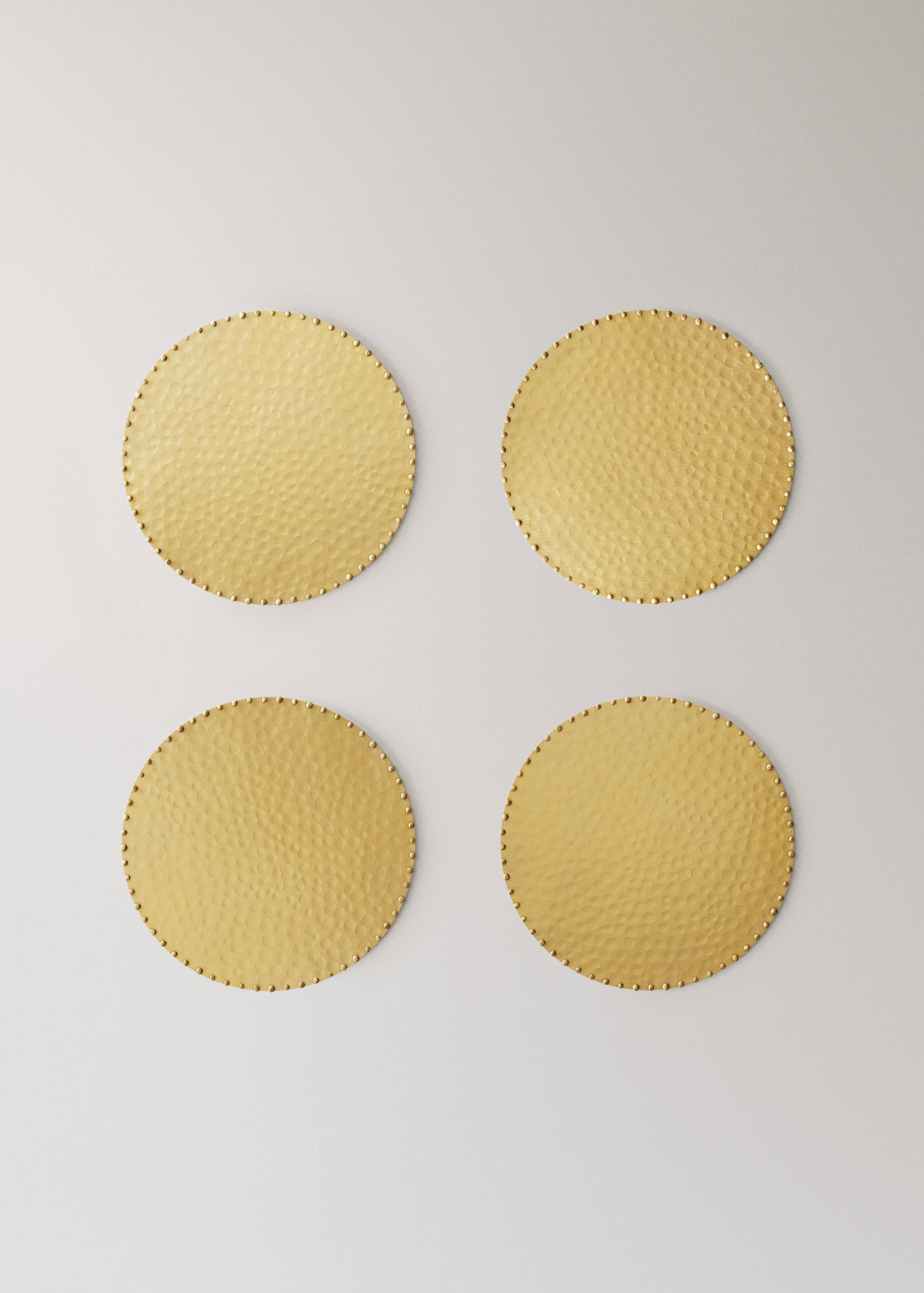 Stainless steel textured coasters - Article without model