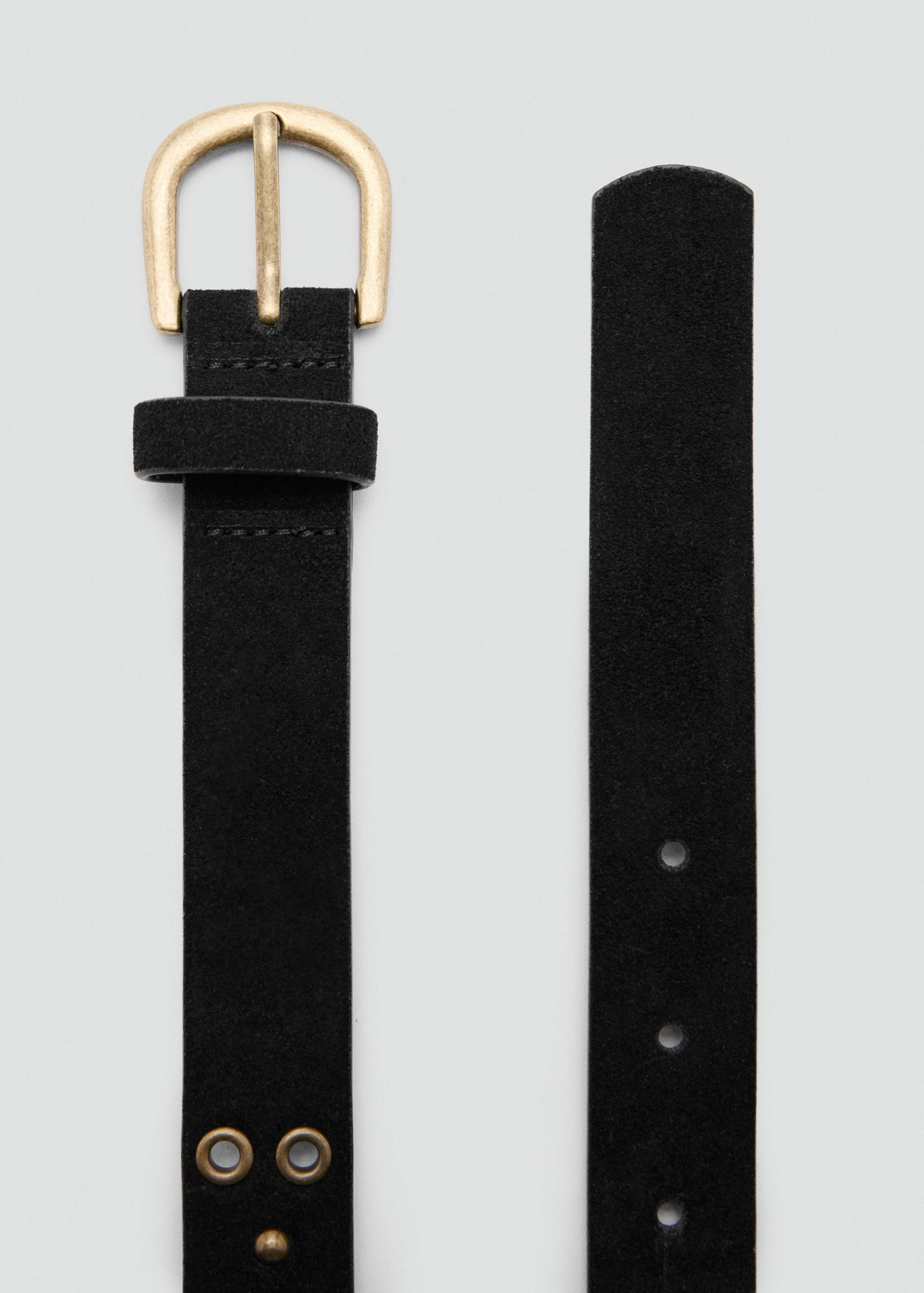 Leather belt with eyelets - Details of the article 1