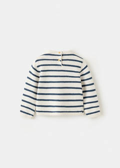Knit striped sweater — Sand 4