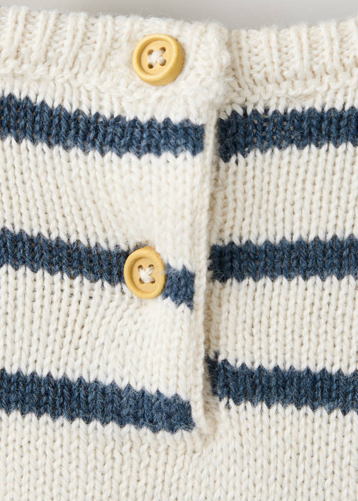Knit striped sweater — Sand