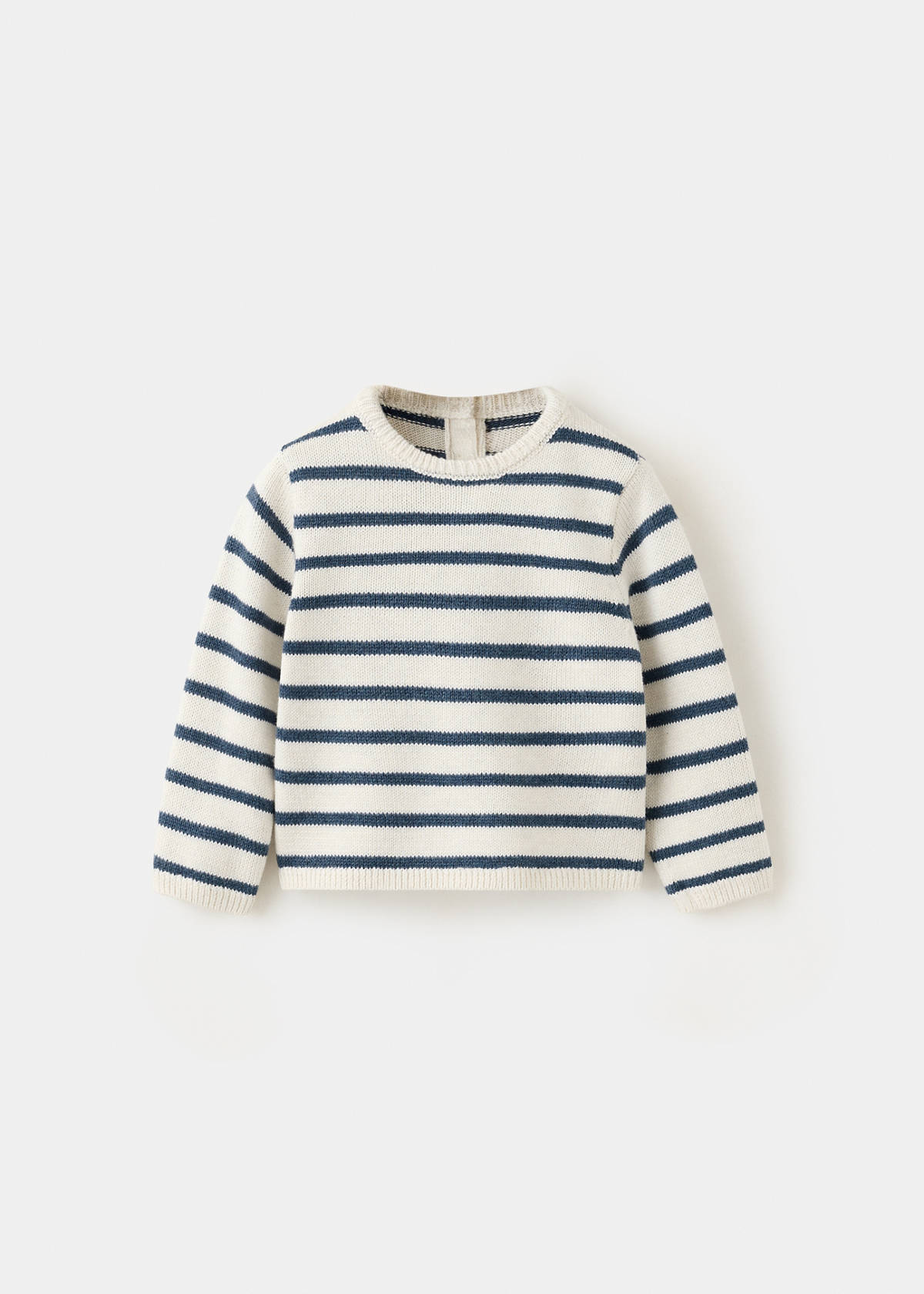 Knit striped sweater — Sand