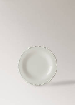 Stoneware dessert plate with decorative decorative edge — White 5
