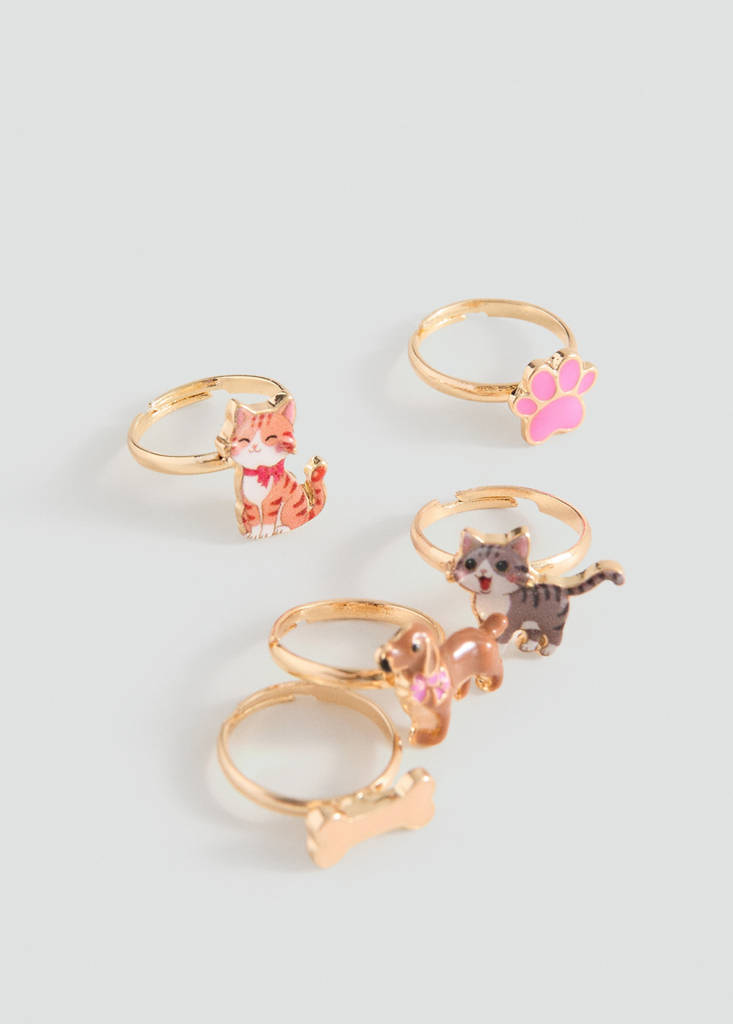 Pack of 5 combined rings — Lilac