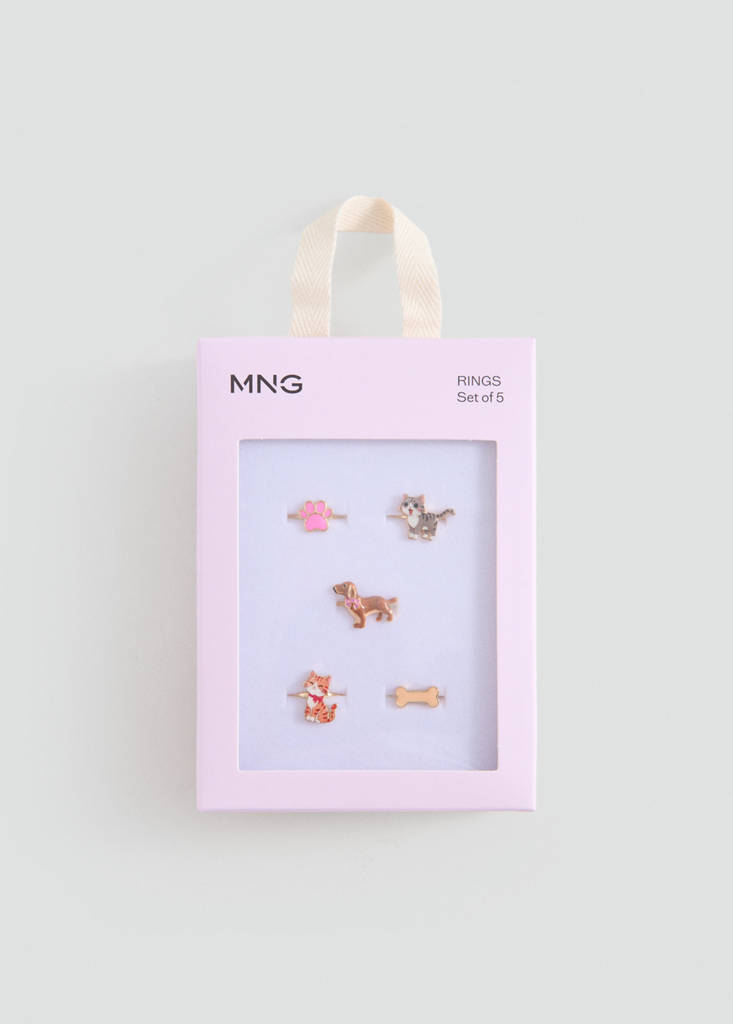 Pack of 5 combined rings — Lilac