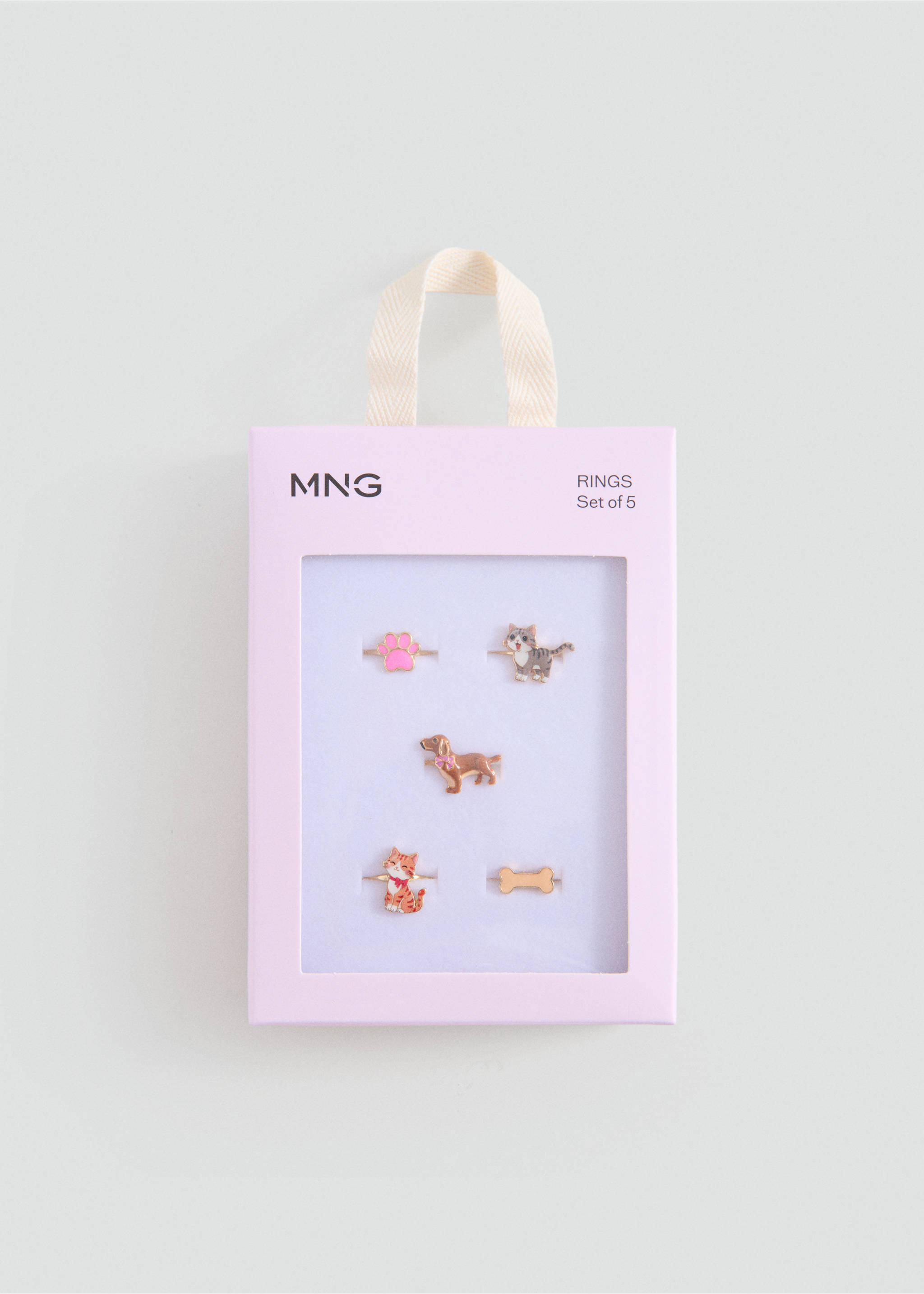 Pack of 5 combined rings - Article without model, Lilac. Ref: 37083881-00.