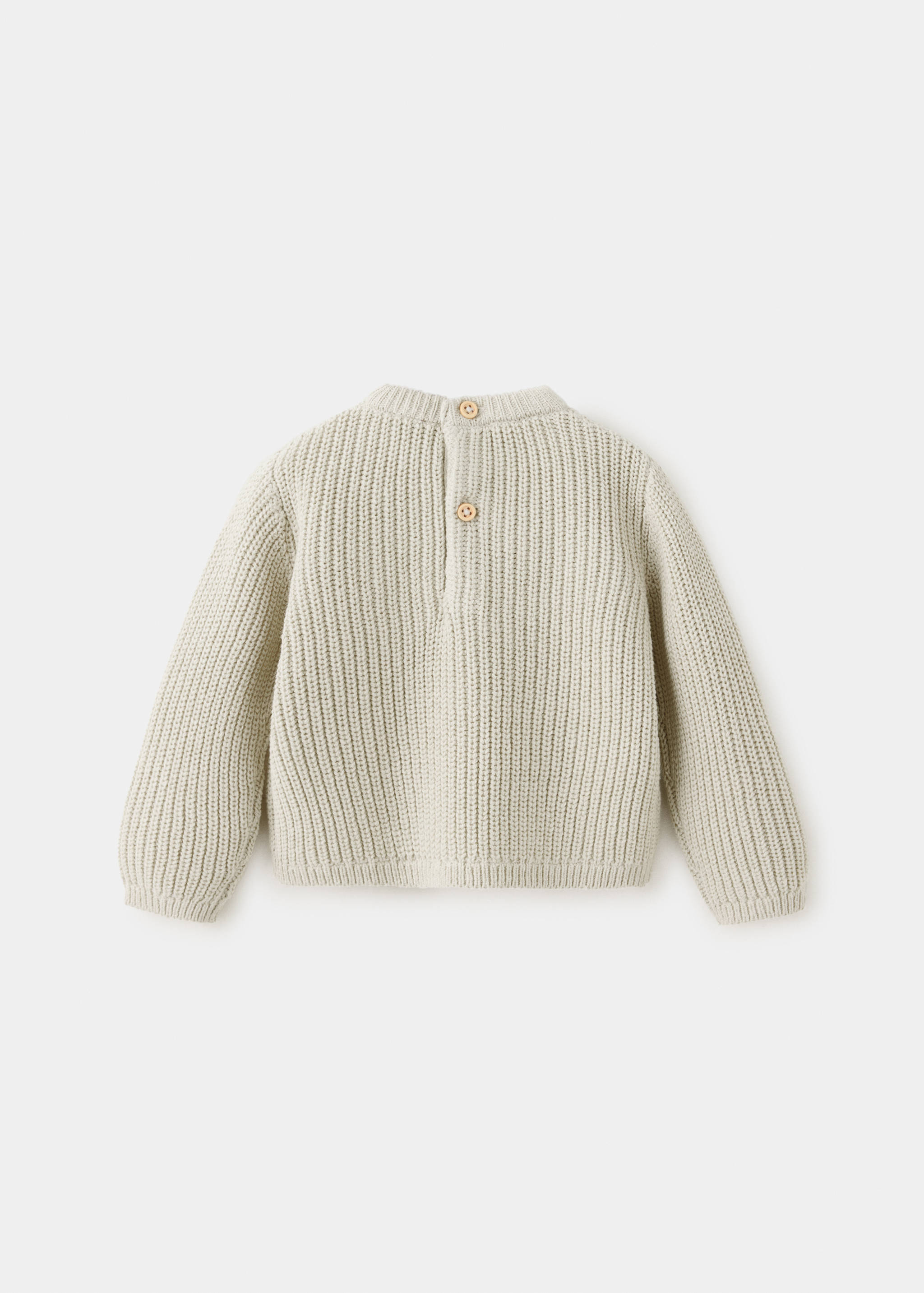 Buttoned knit sweater - Reverse of the article