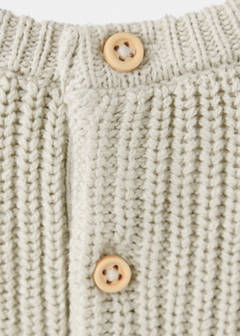 Buttoned knit sweater — Ecru 5