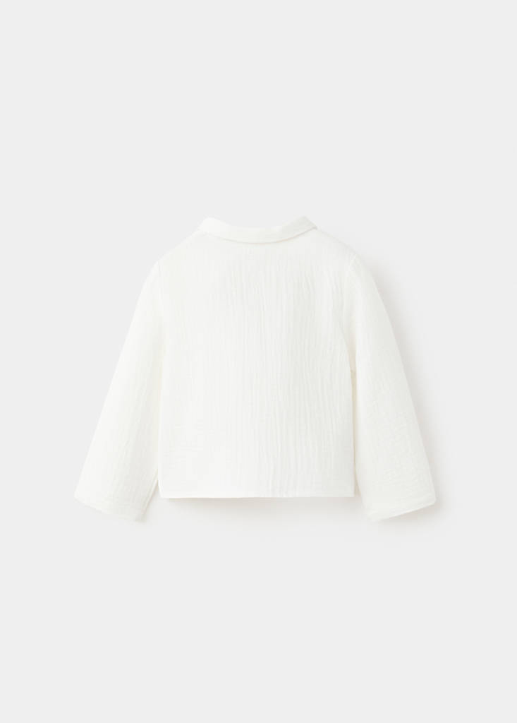 Textured cotton shirt — Off White