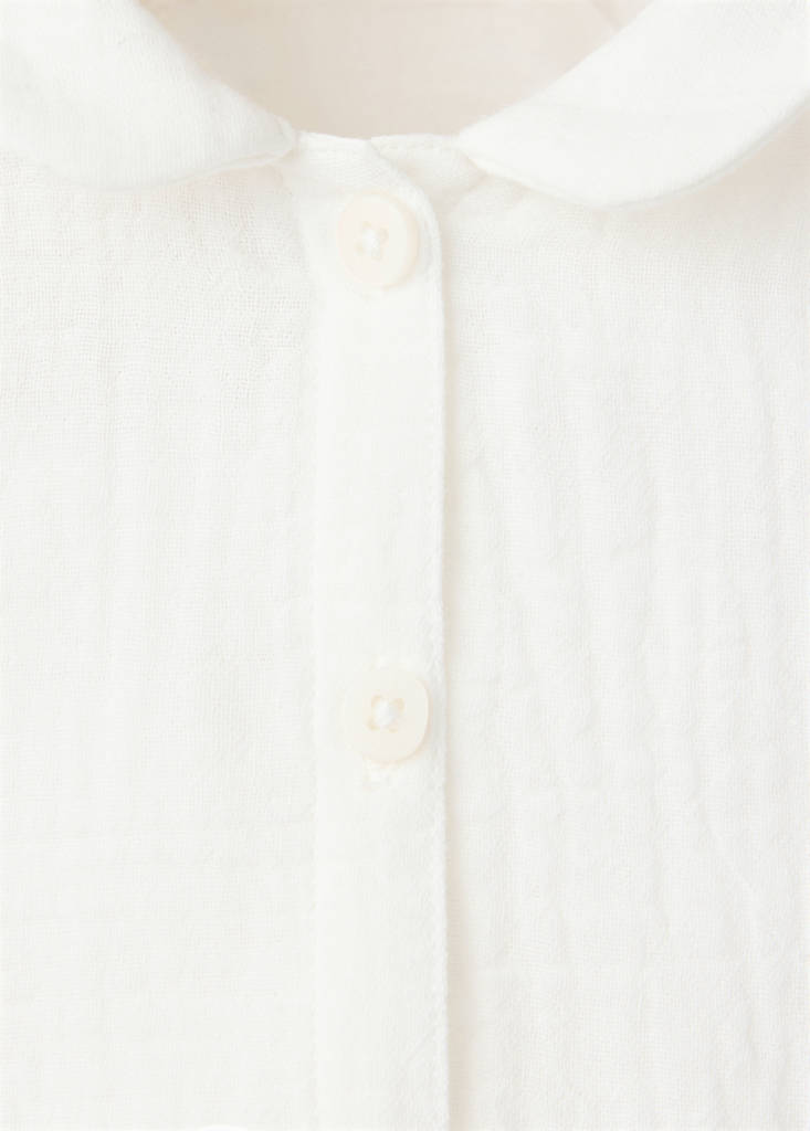 Textured cotton shirt — Off White