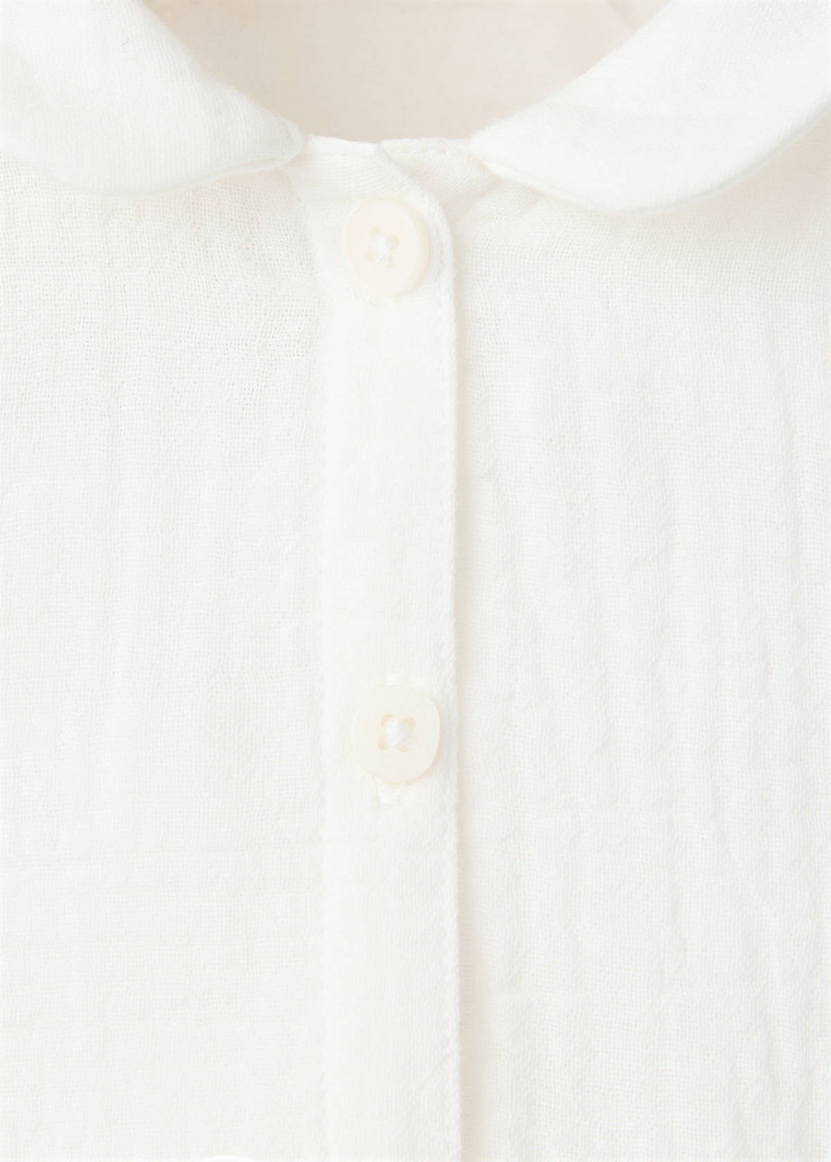 Textured cotton shirt — Off White