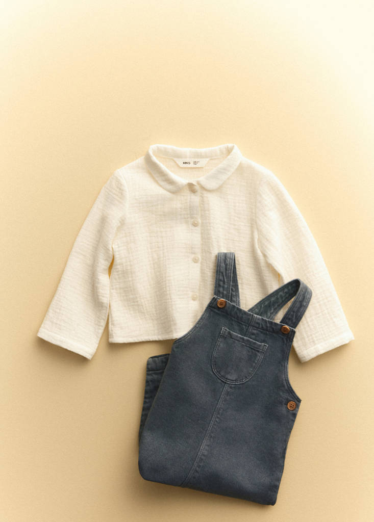 Textured cotton shirt — Off White