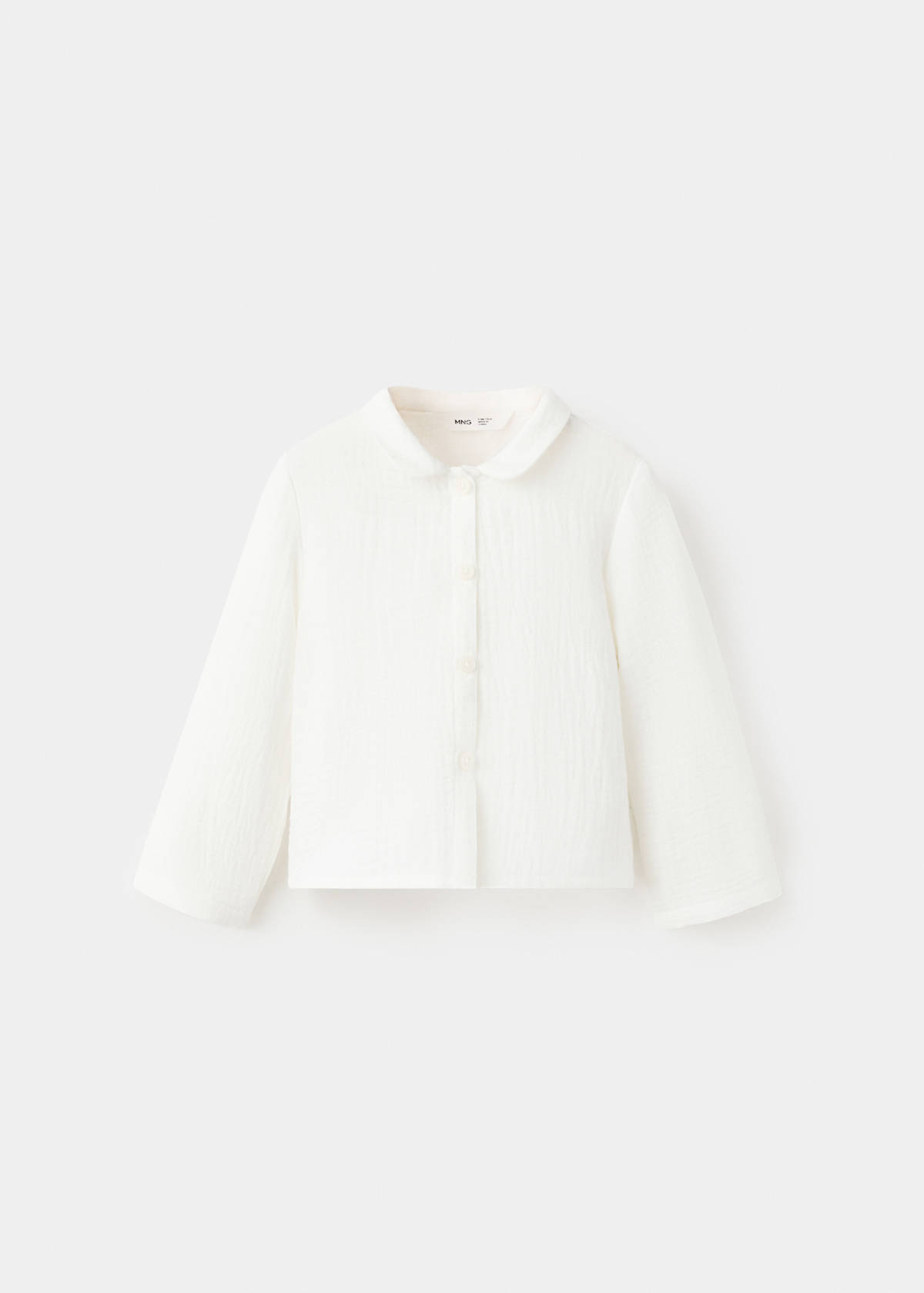 Textured cotton shirt — Off White