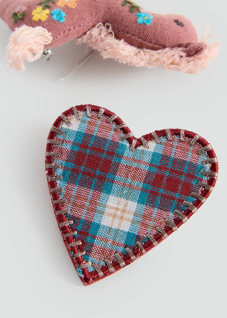 Pack of 2 combined brooches — Maroon