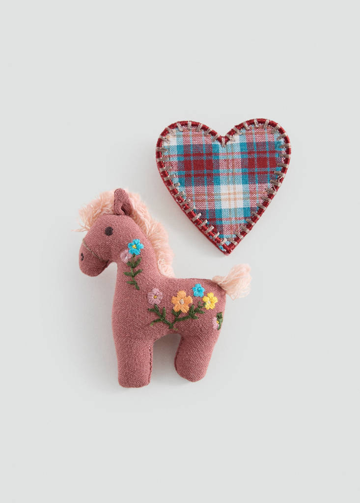 Pack of 2 combined brooches — Maroon