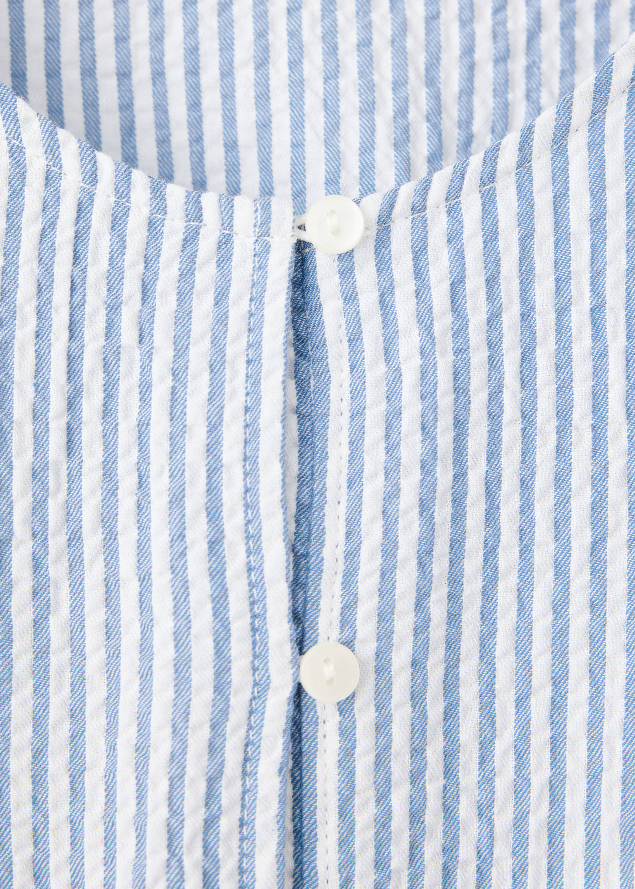 Gathered cotton stripe shirt - Details of the article 8