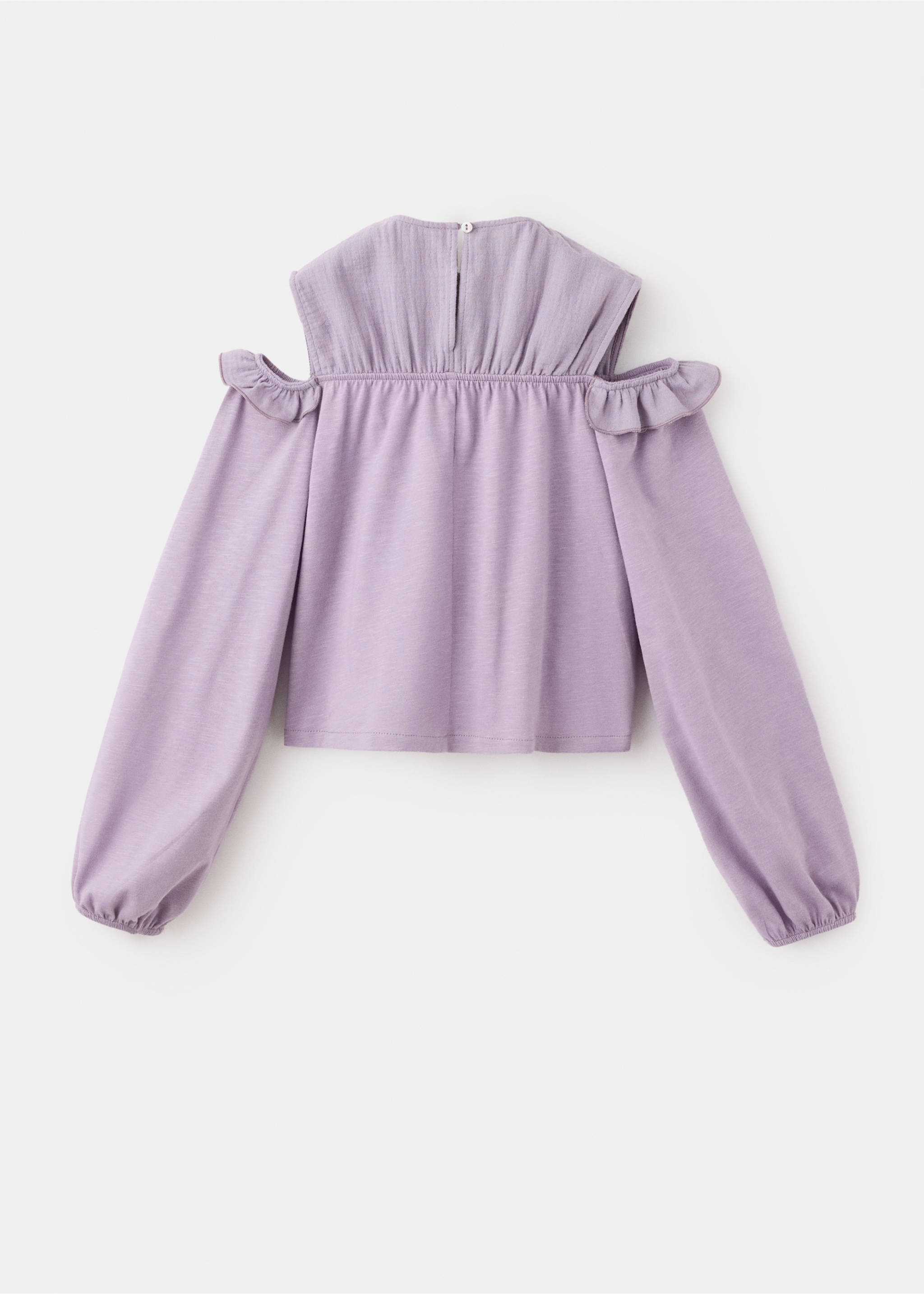 Cut-out detail blouse - Reverse of the article, Lilac. Ref: 37083891-00.
