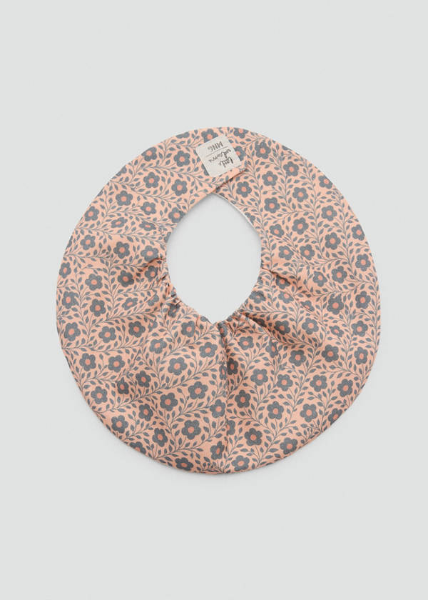Cotton floral bib — Pink