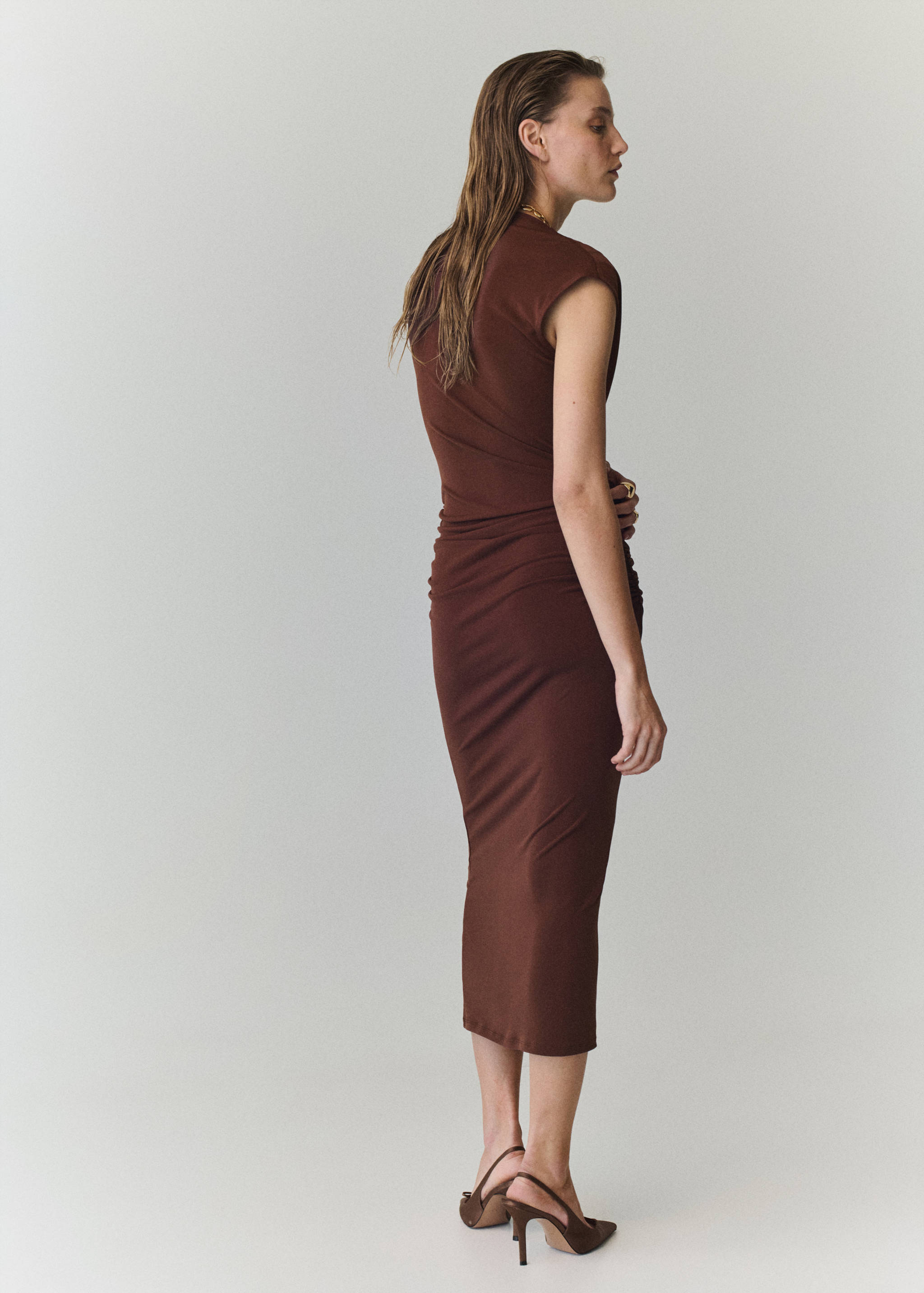 Draped midi-dress - Reverse of the article