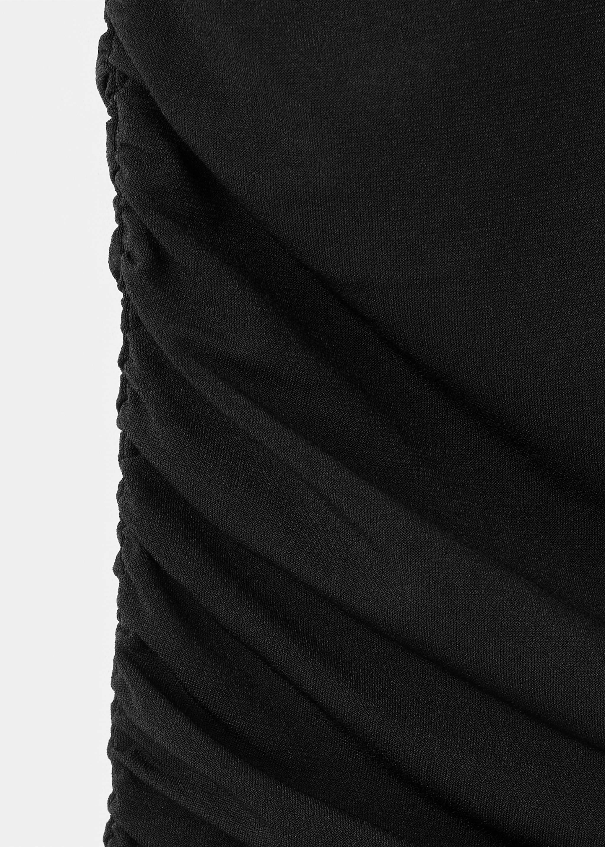 Draped midi-dress - Details of the article 8, Black. Ref: 37083893-00.