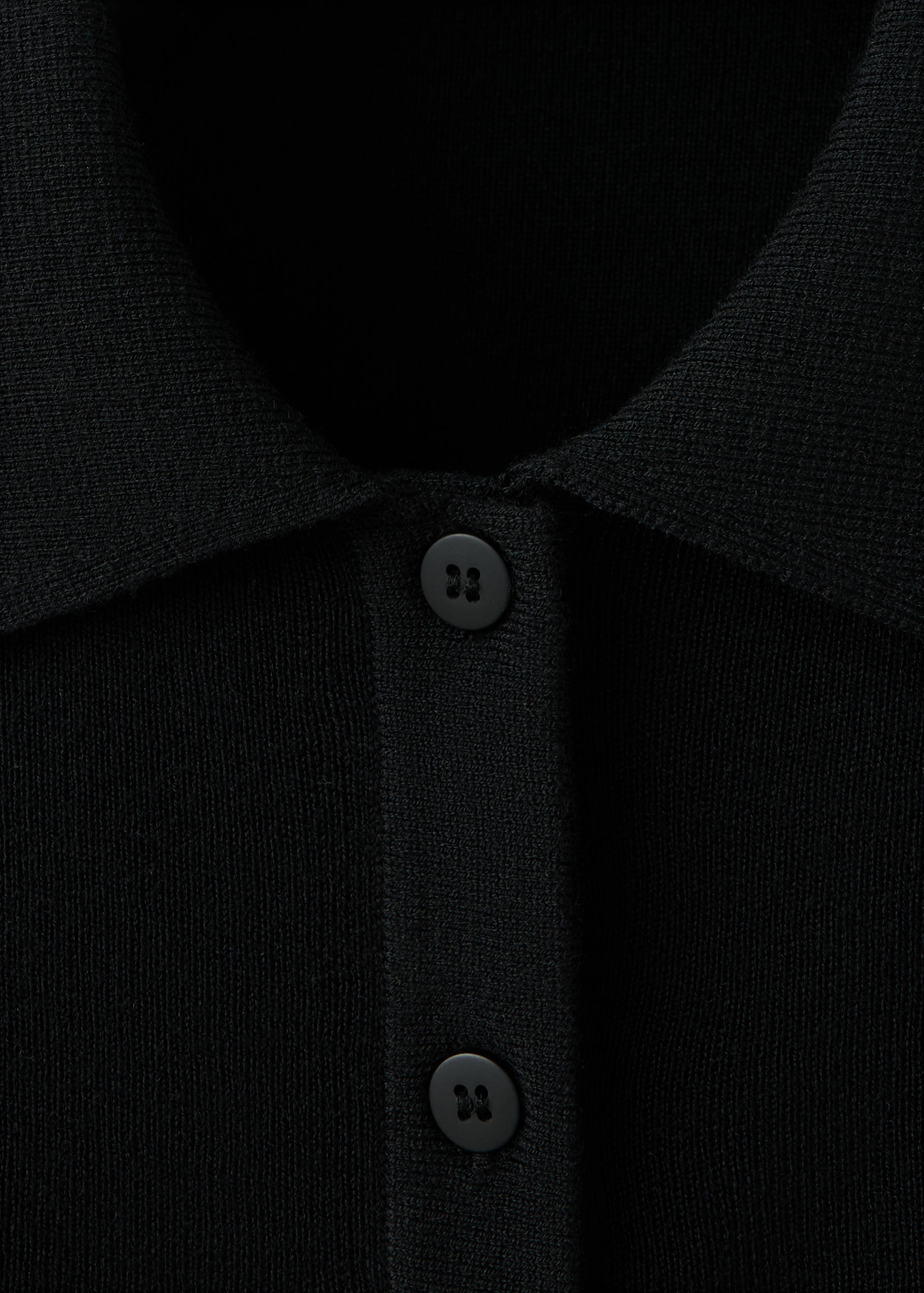 Ribbed polo-neck cardigan - Details of the article 8