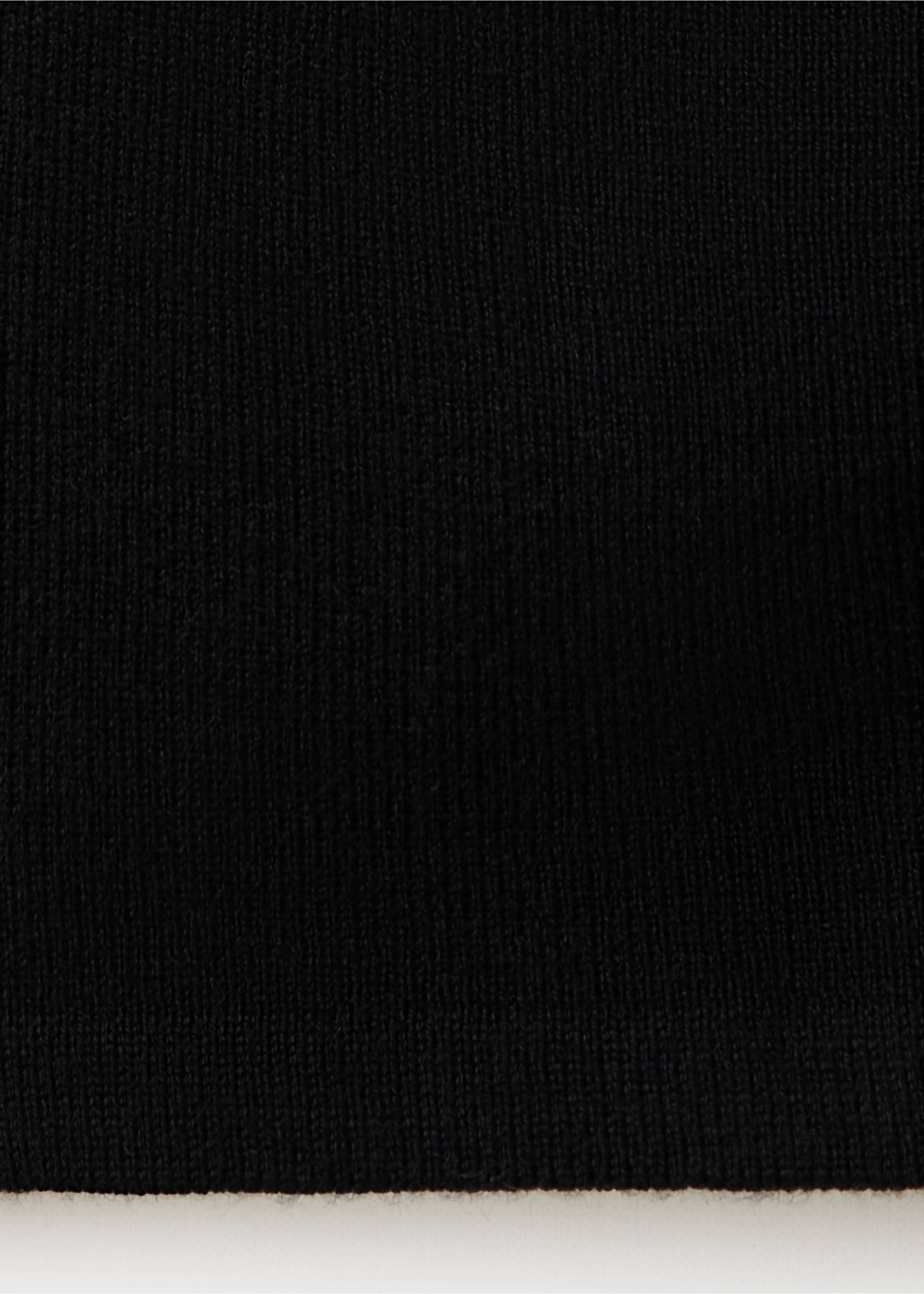 Ribbed polo-neck cardigan - Details of the article 0, Black. Ref: 37084068-00.