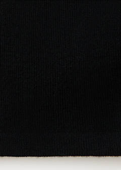 Ribbed polo collar cardigan — Black 8