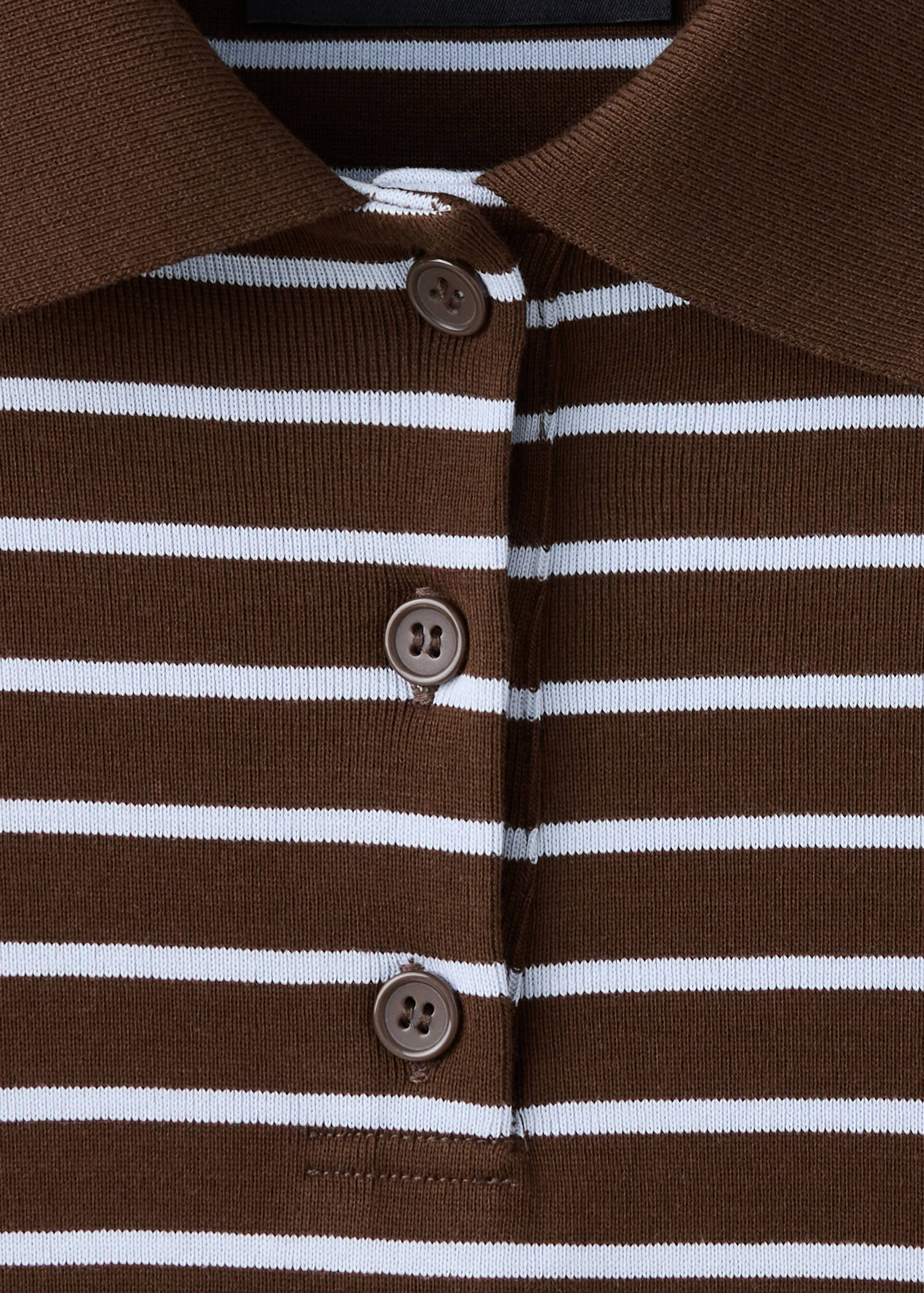 Contrasting stripes cotton polo shirt - Details of the article 8
