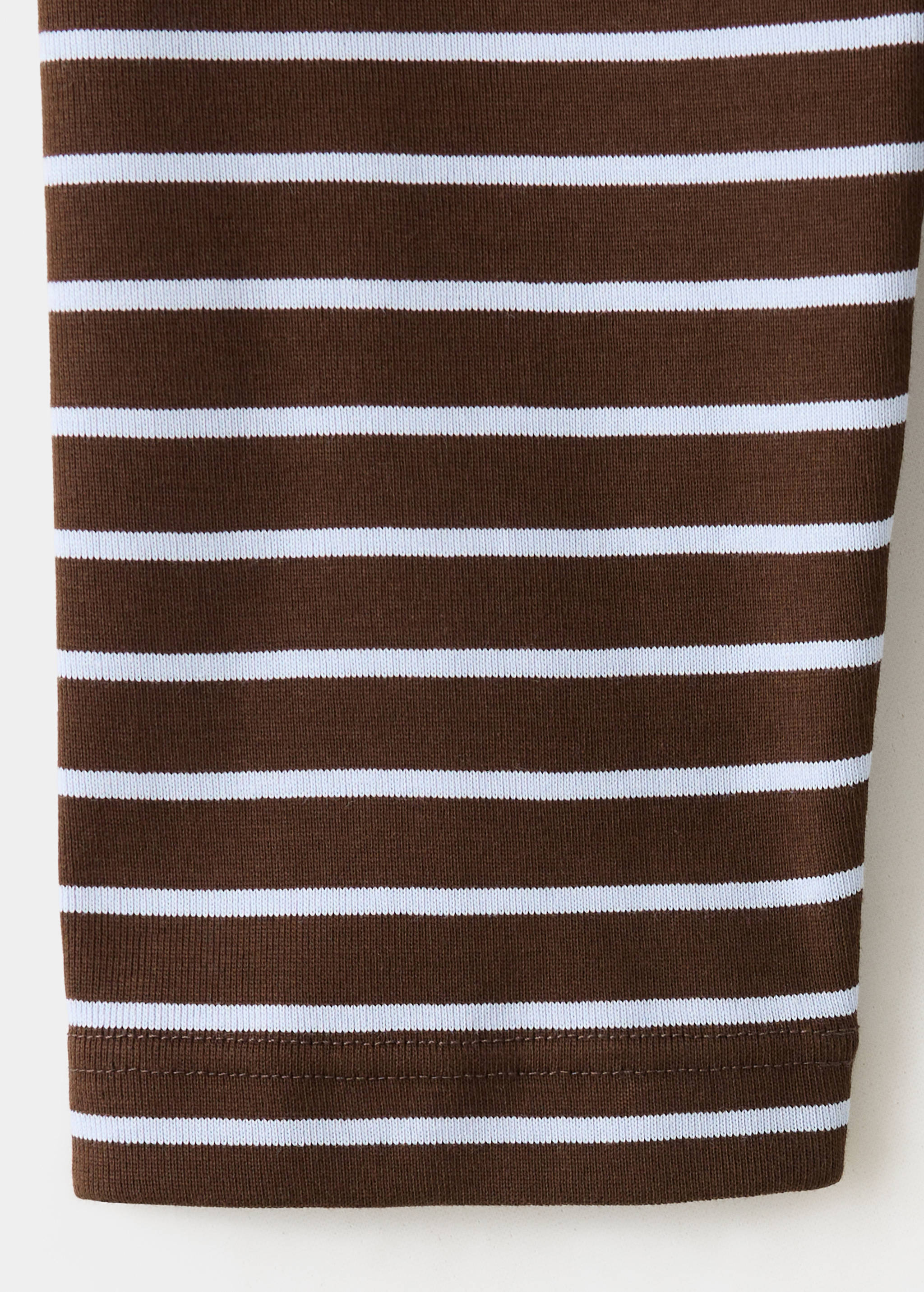 Contrasting stripes cotton polo shirt - Details of the article 0