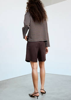 Contrasting stripes cotton polo shirt — Brown 10