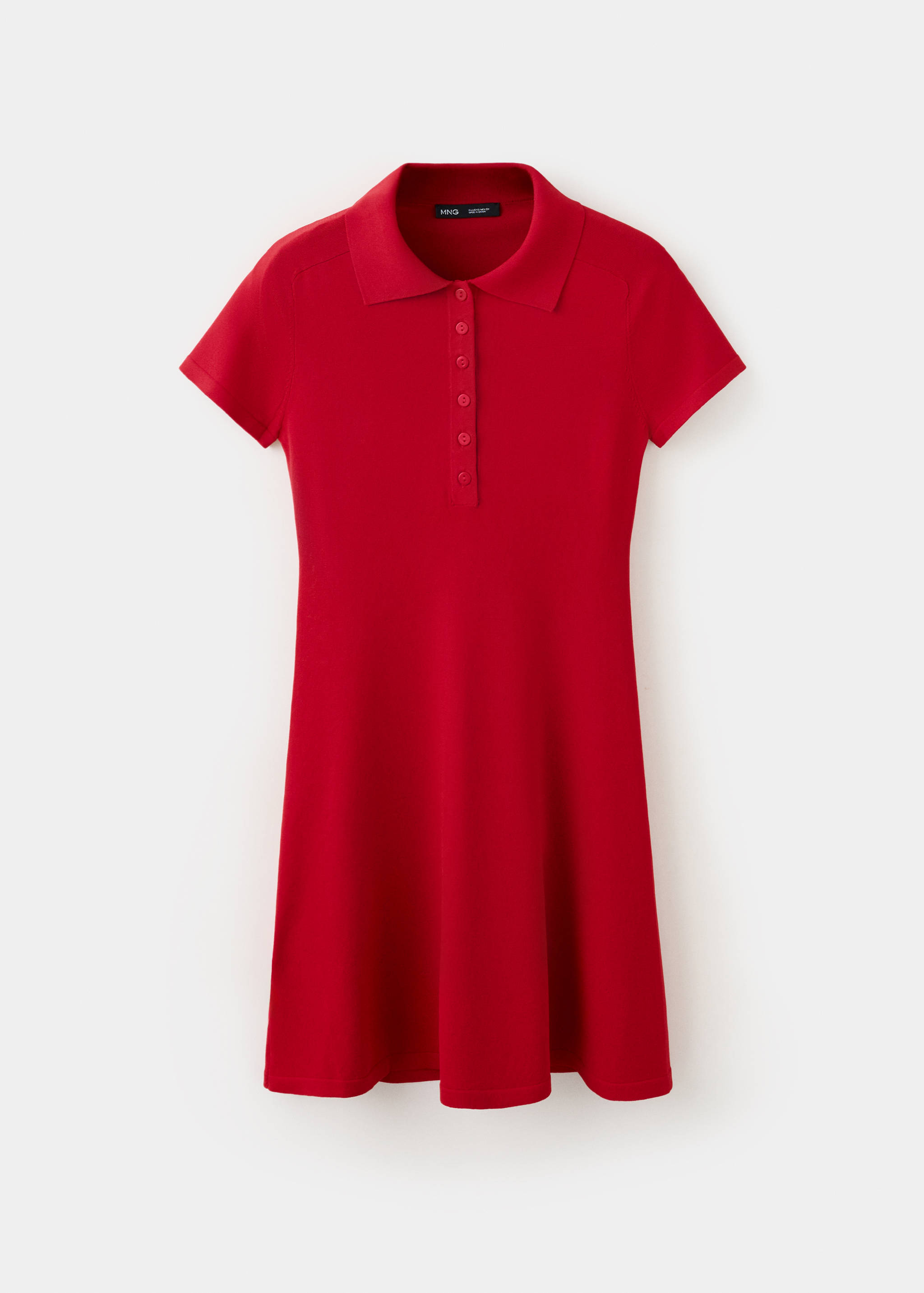 Knitted dress with polo neck - Article without model