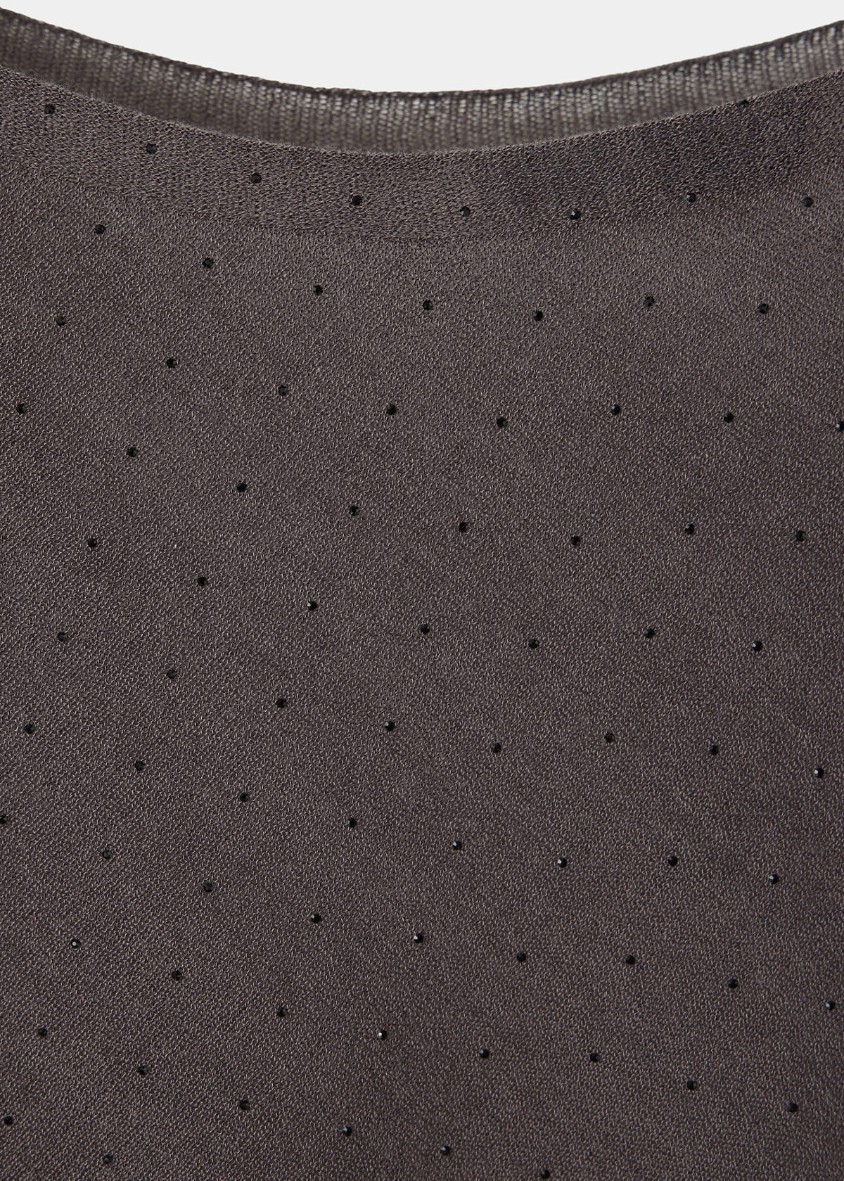 Asymmetric strass cape — Charcoal