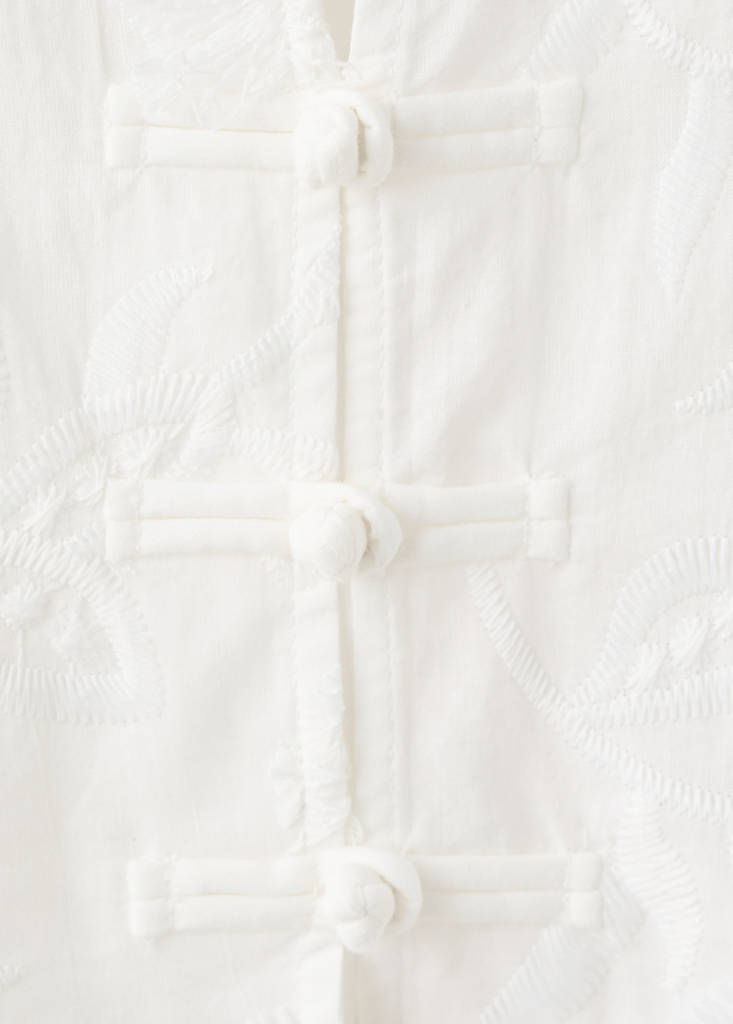Embroidered puff-sleeve blouse - thumbnail 6