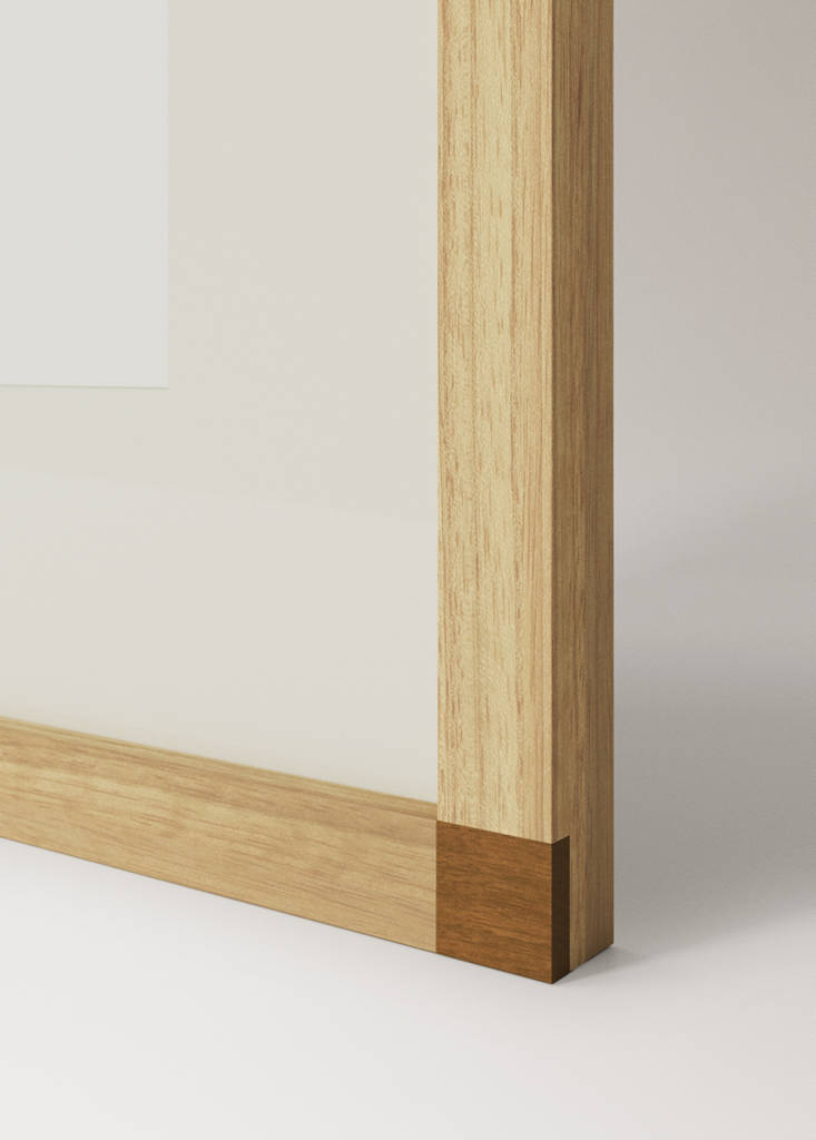 Wooden photo frame with contrasting elements — Brown
