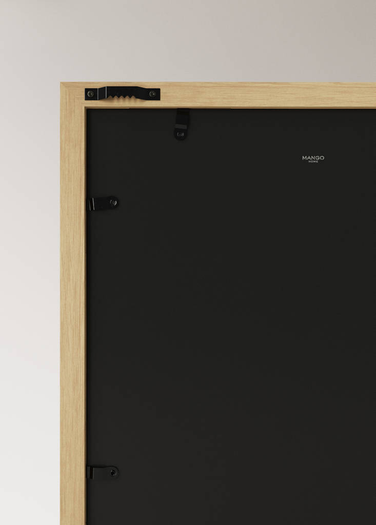 Wooden photo frame with contrasting elements — Brown