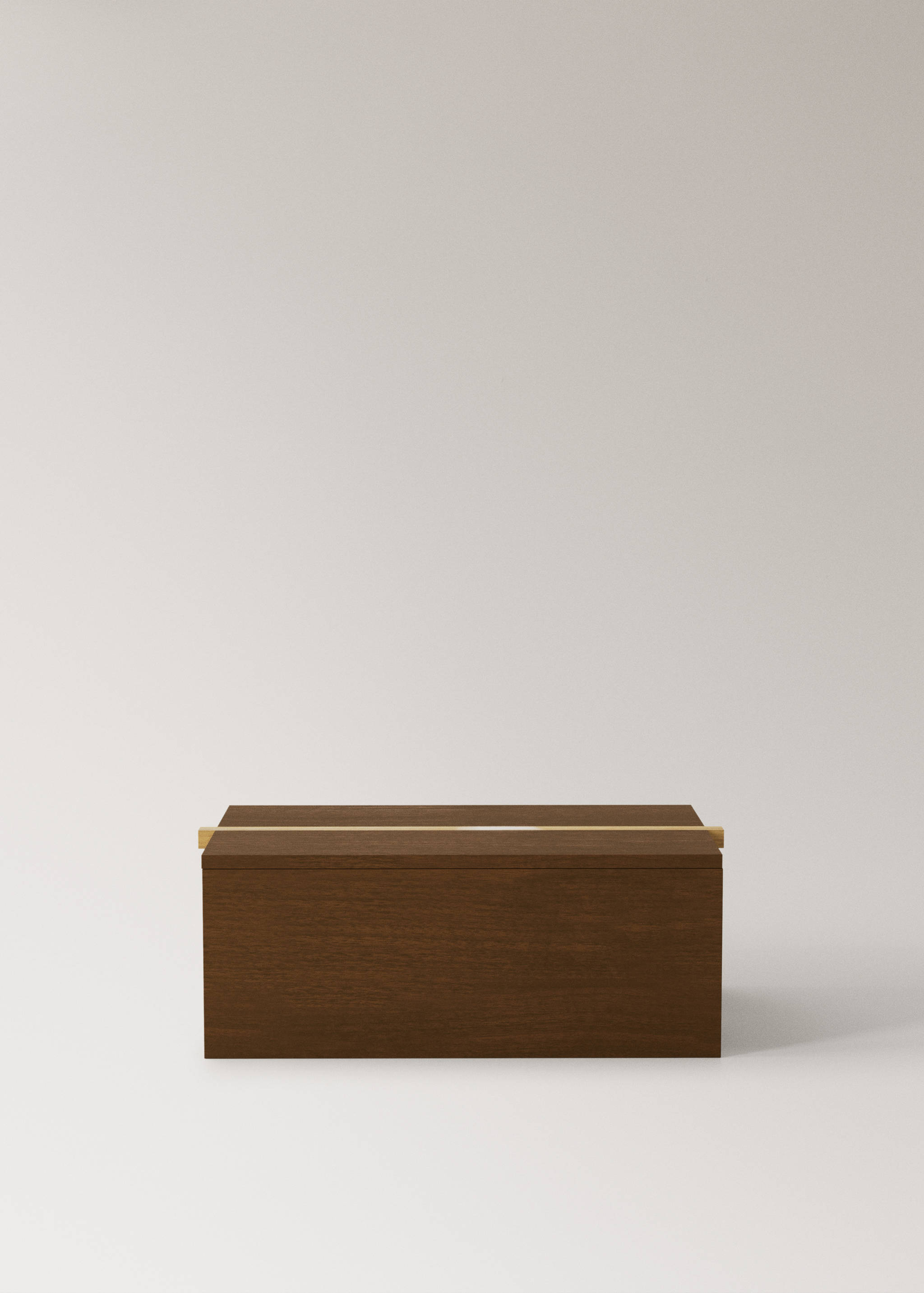 Large two-tone wooden square box - Article without model