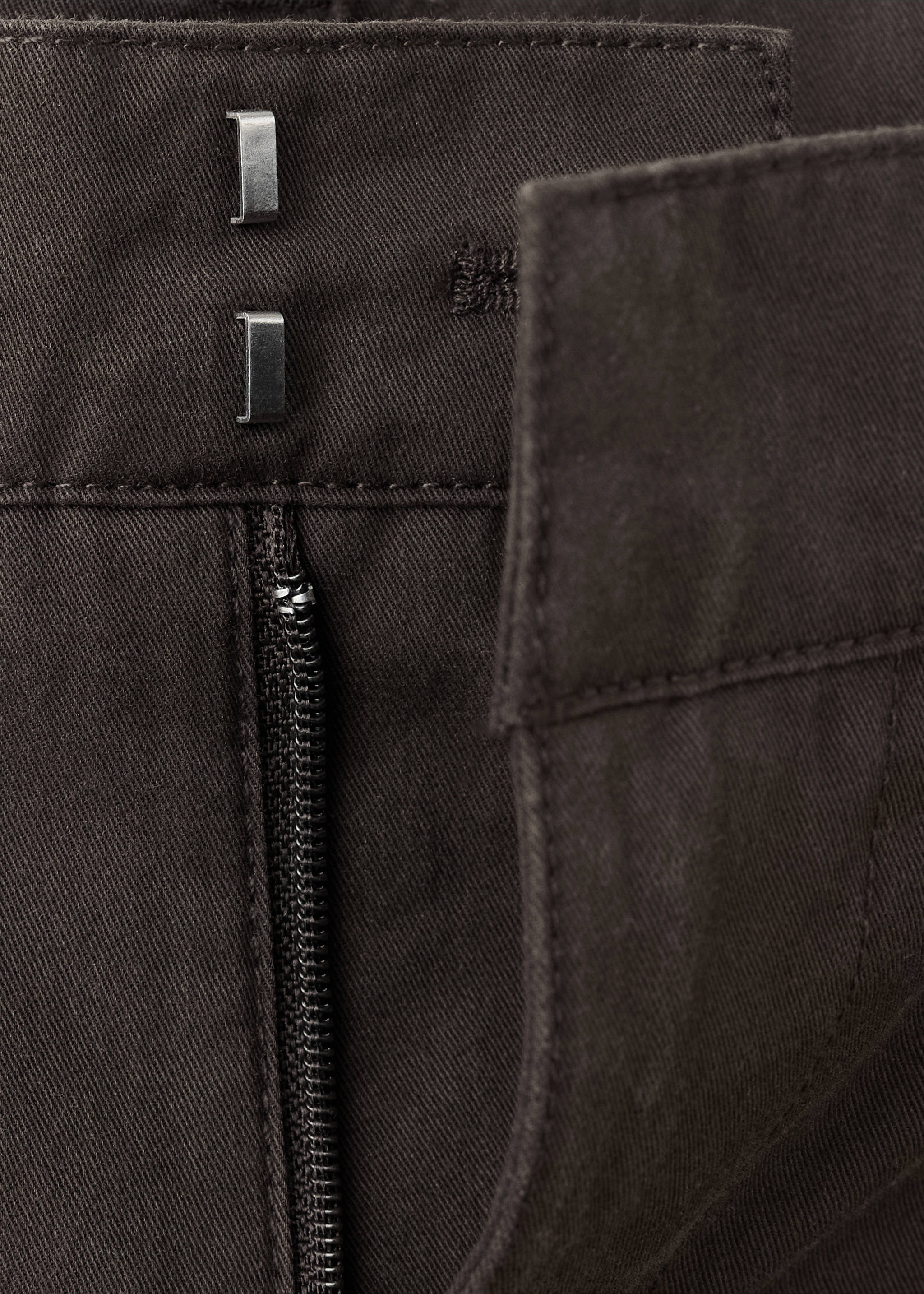 Mid-rise balloon pants - Details of the article 8, Chocolate. Ref: 37084078-00.