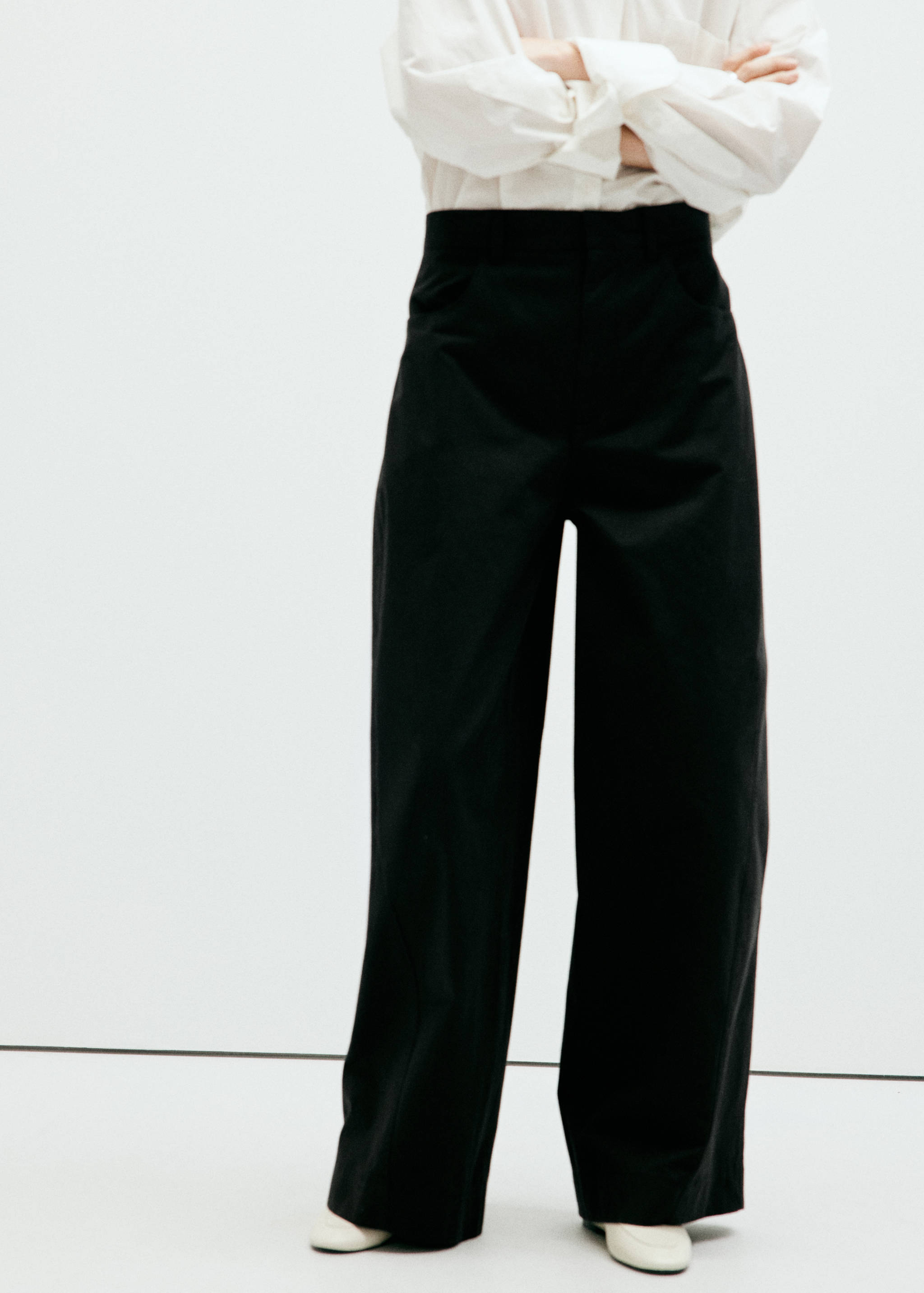 Mid-rise balloon pants - Medium plane