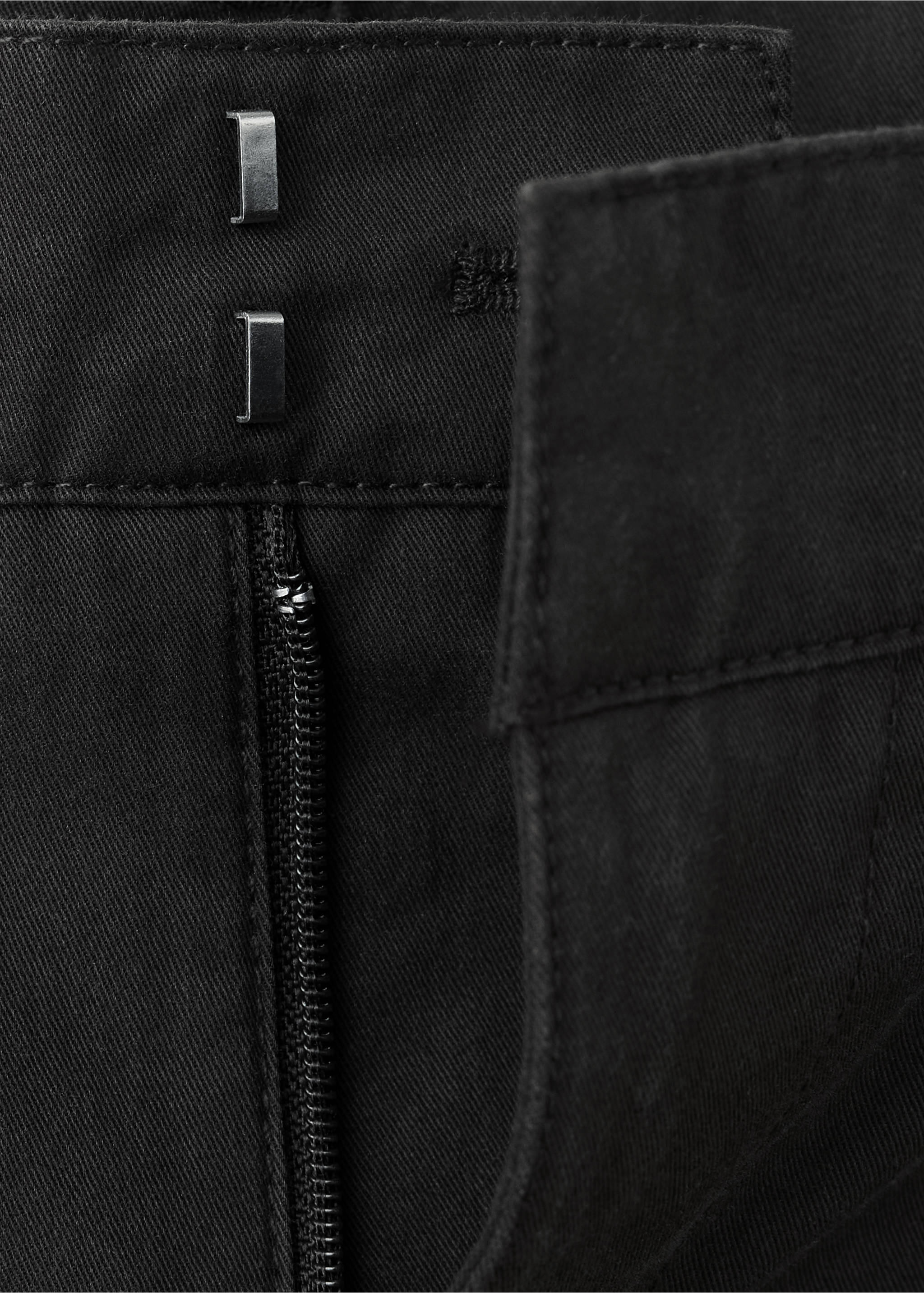 Mid-rise balloon trousers - Details of the article 8, Black. Ref: 37084078-00.