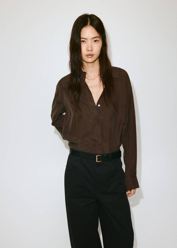 Mid-rise balloon trousers — Black