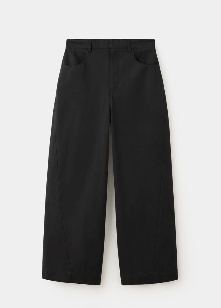 Mid-rise balloon trousers — Black