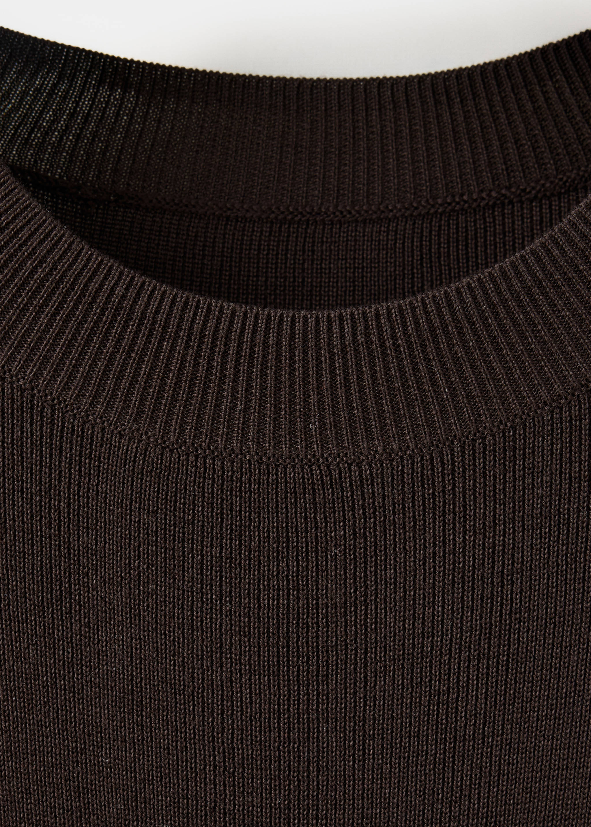 Ribbed knitted A-line dress - Details of the article 0