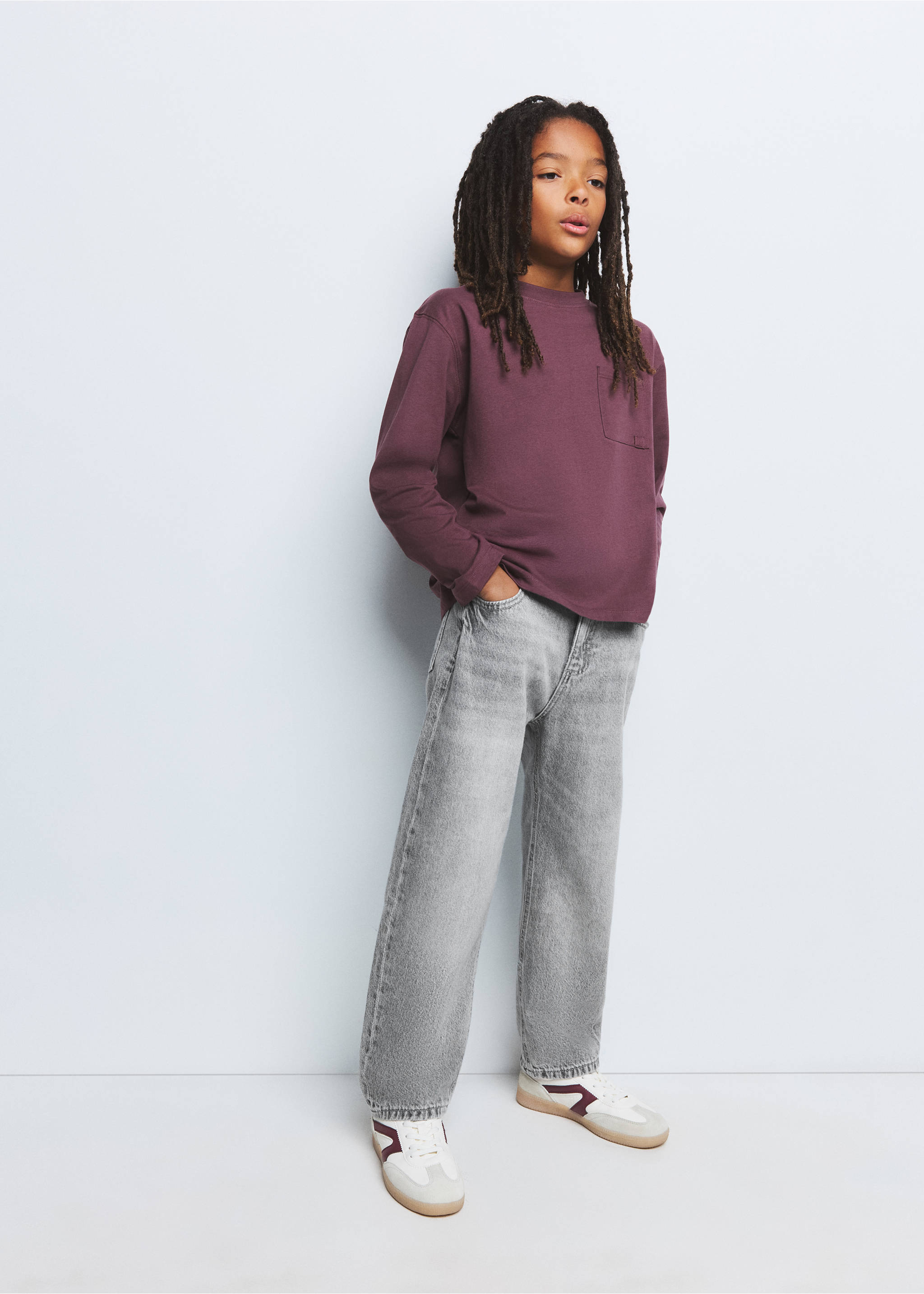 Ballon jeans - Overzichtstekening, Grijs denim. Ref: 37084081-00.