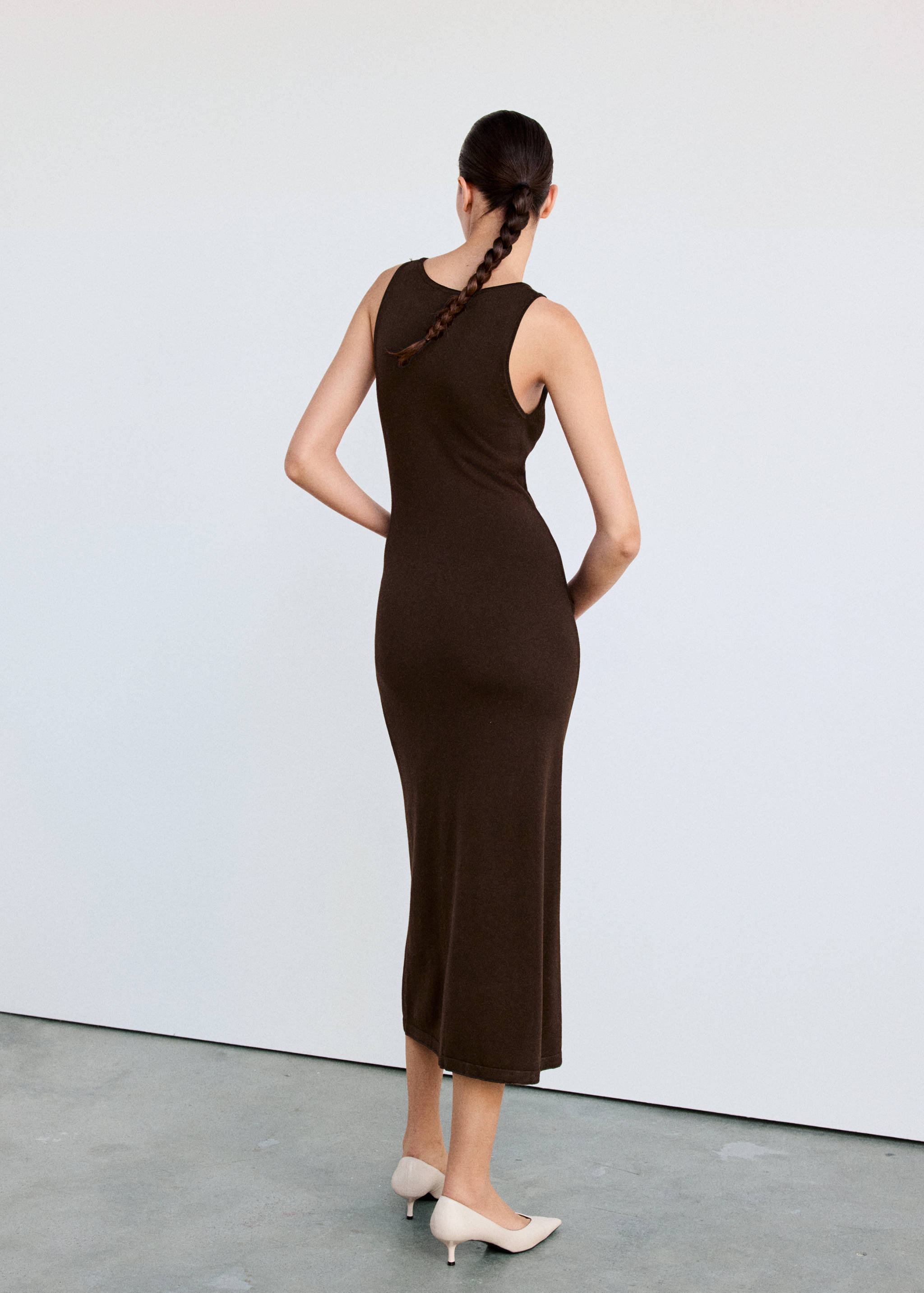 Tie-detail knitted dress - Reverse of the article