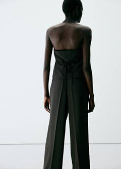 Crossed halter gilet — Black 3