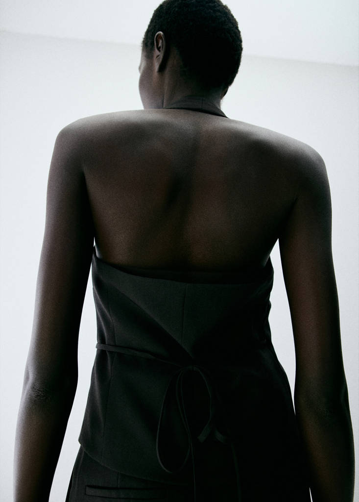 Crossed halter gilet - thumbnail 5