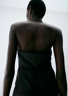Crossed halter gilet — Black 4