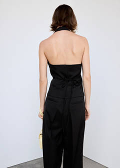 Crossed halter gilet — Black 10