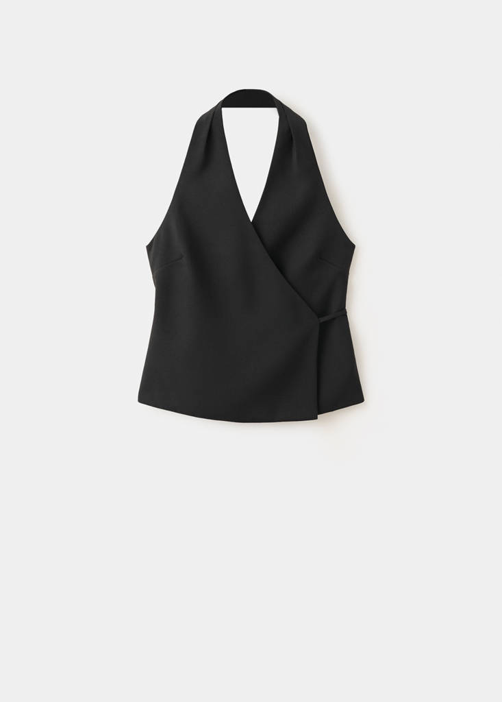 Crossed halter gilet - thumbnail 4